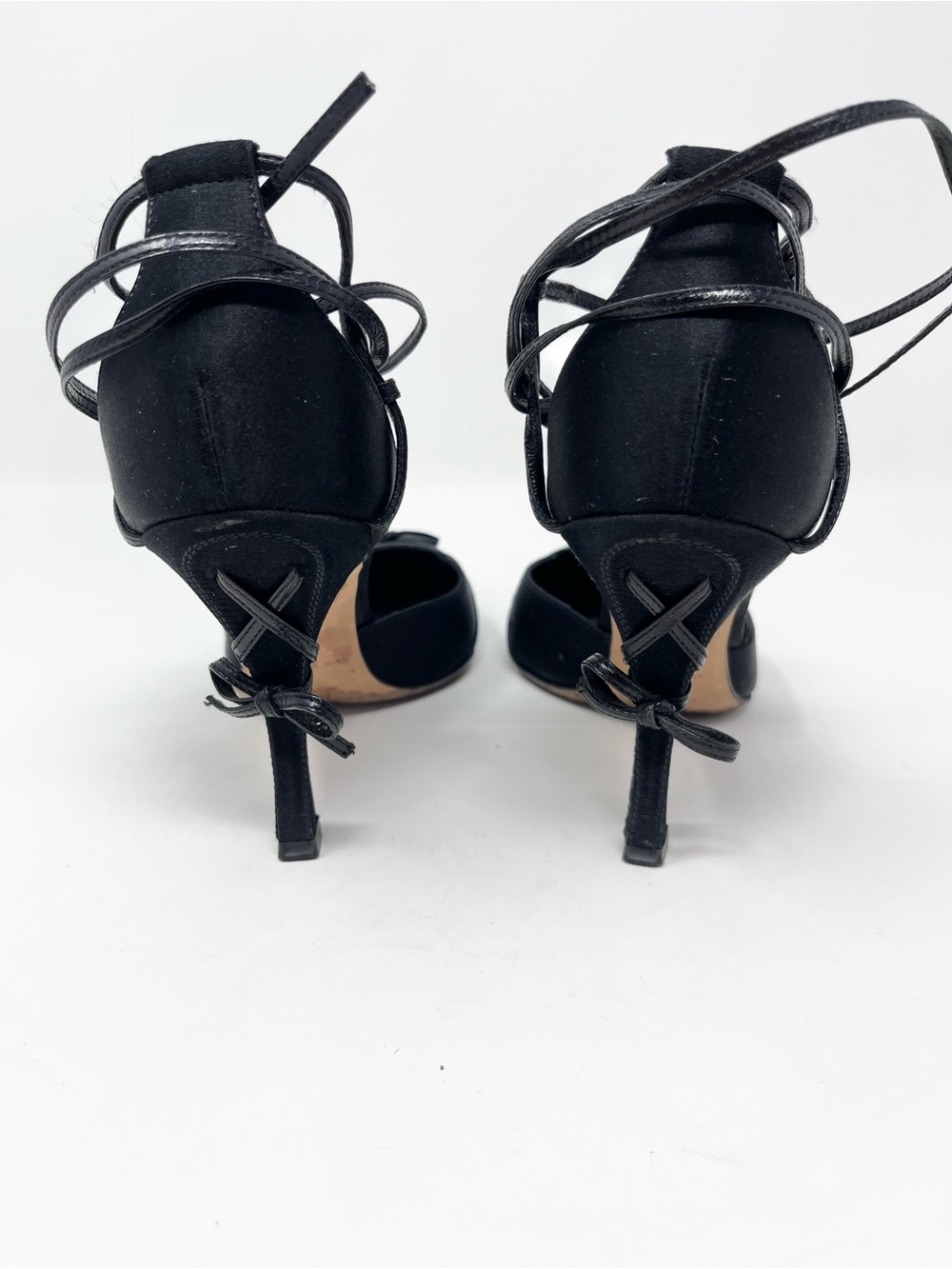 Dior Vintage Silk Pointed Toe Bow Corset Heel John Galliano Y2K size 36.5 EU - Picture 2 of 12